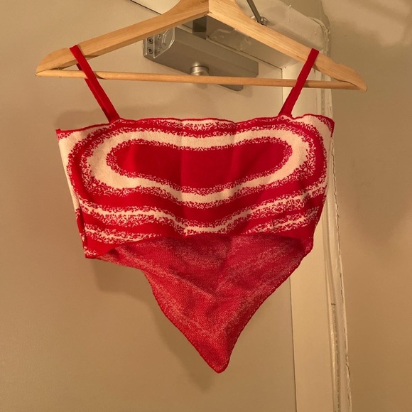 Water Wave Printed Sexy Cami Y2K Top - Picture 4 of 4